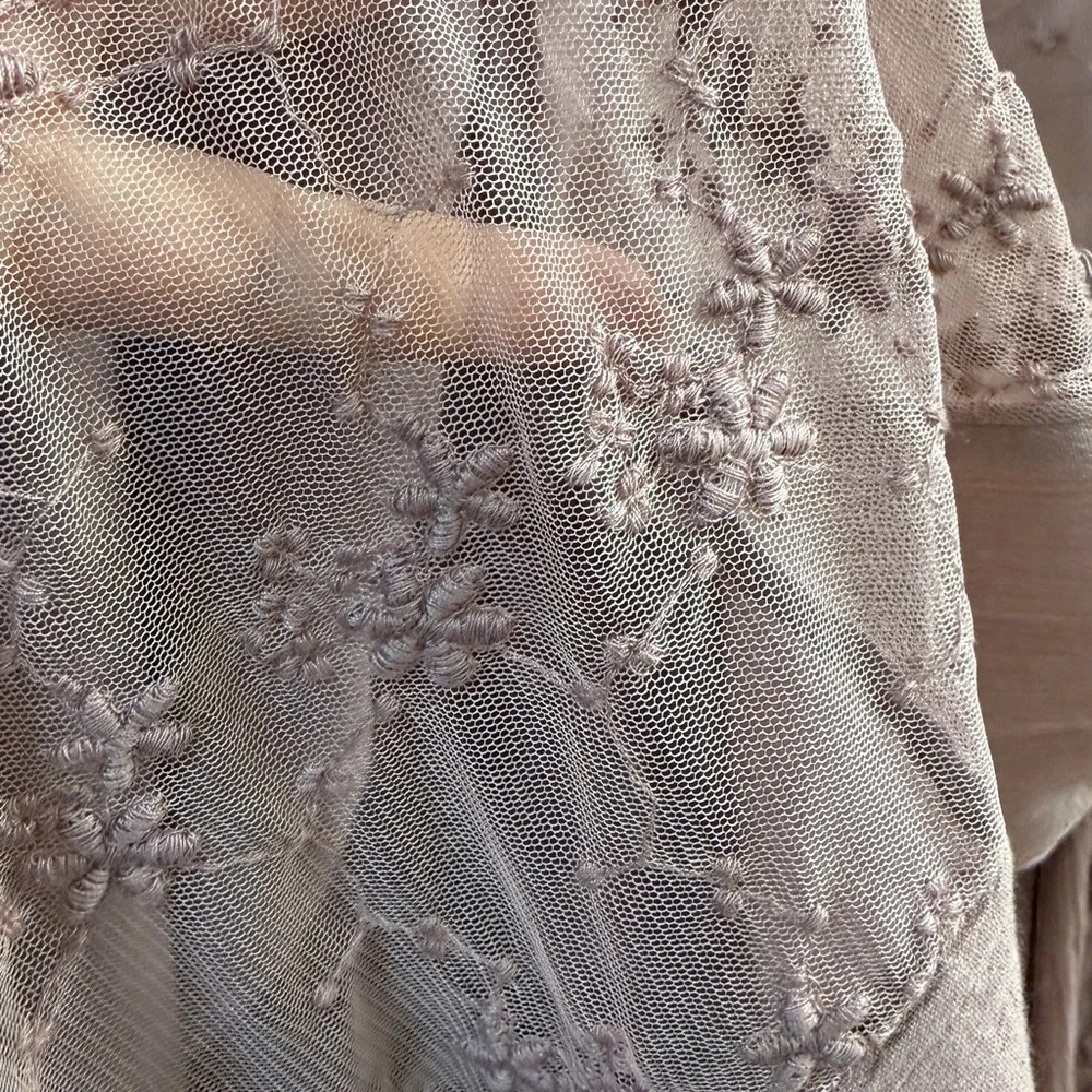 Abercrombie & Fitch Boho Embroidered Lace Mini Dress M - Picture 7 of 14
